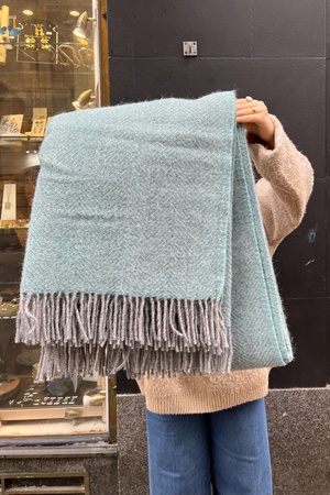 XL Pure New Wool Blanket - Spearmint