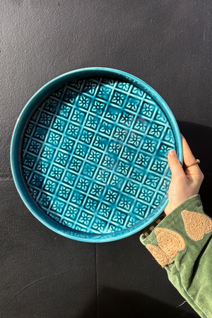 Round Enamel Tray - Large