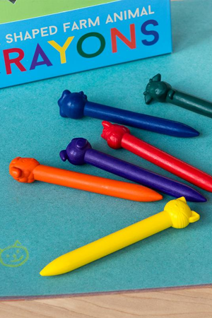 Animal Head Crayons - Set of 6