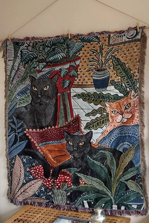 Woven Cat Throw