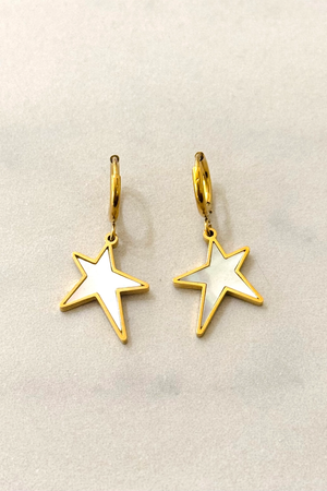 Star Hoop Earrings