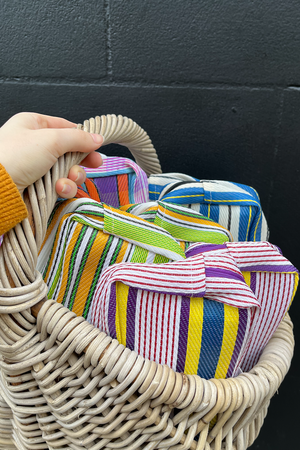Striped Cosmetic Bag
