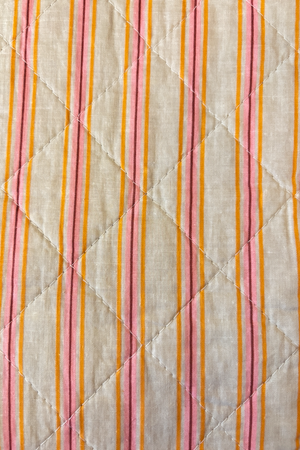 Cotton Quilt 140cm x 180cm - Pink & Orange Stripe