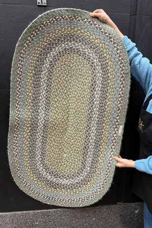 Braided Oval Rug (69cm x 122cm) - Seaspray