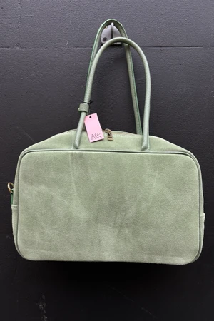 Suede Over Night Bag - Sage