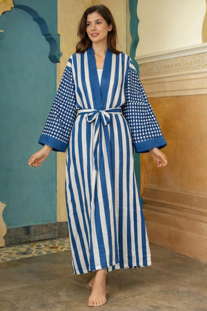Cotton Kimono - Blue