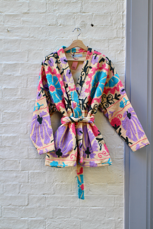 Embroidered Cotton Shawl Jacket