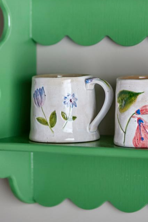 Stoneware Mug - Blue Flowers