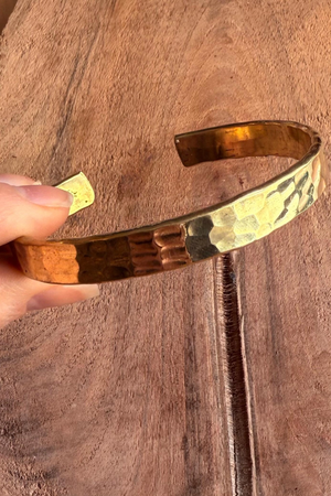 Hammered Brass Bangle