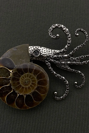Stone Snail Brooch