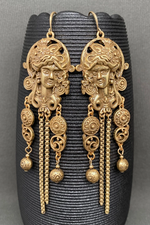 Greek Bust Drop Earrings