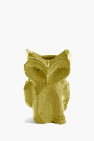 Small Owl Vase - Yellow