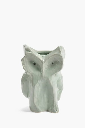 Small Owl Vase - Light Blue