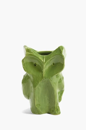 Small Owl Vase - Green