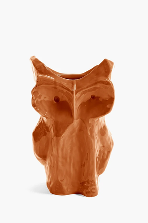 Large Owl Vase - Orange