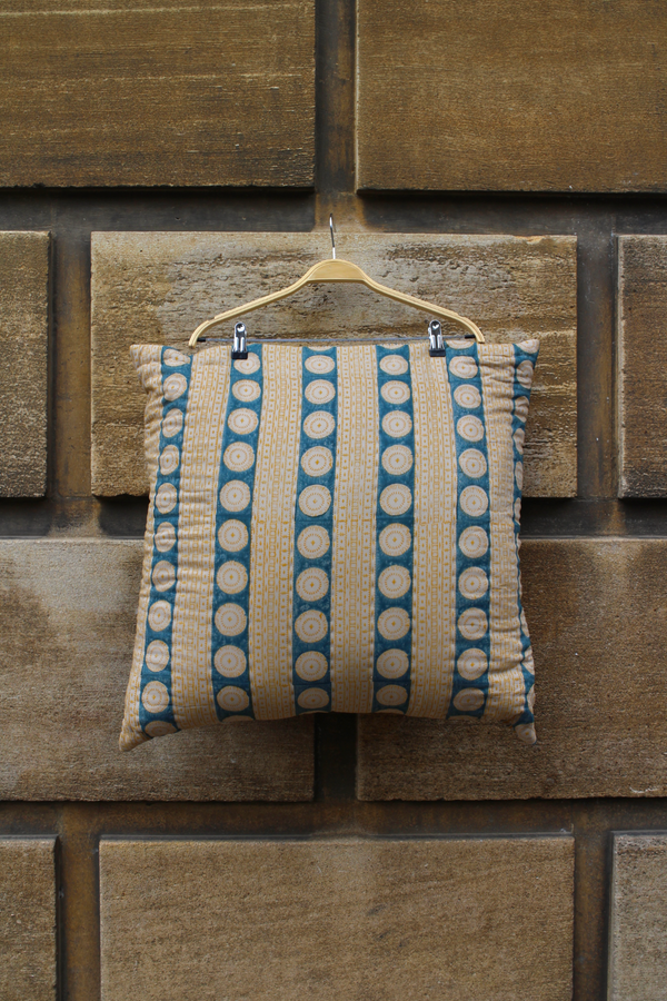 Cotton Gold Circles Pillow - SALE
