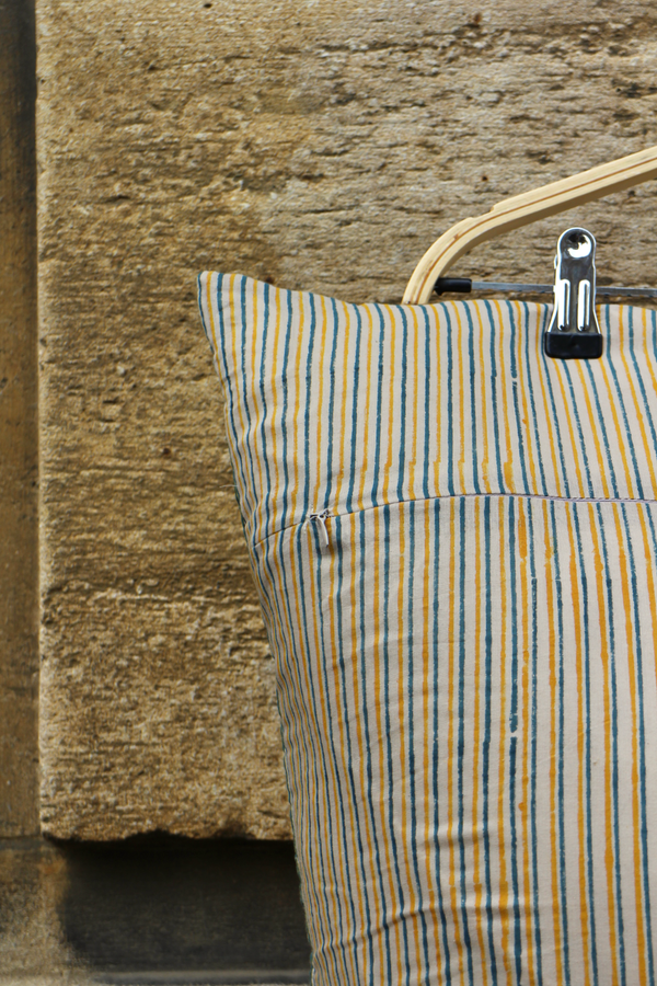 Cotton Gold Circles Pillow - SALE