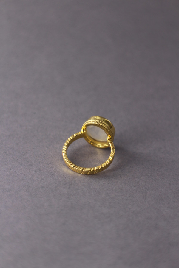 Gold Semi Precious Stone Ring