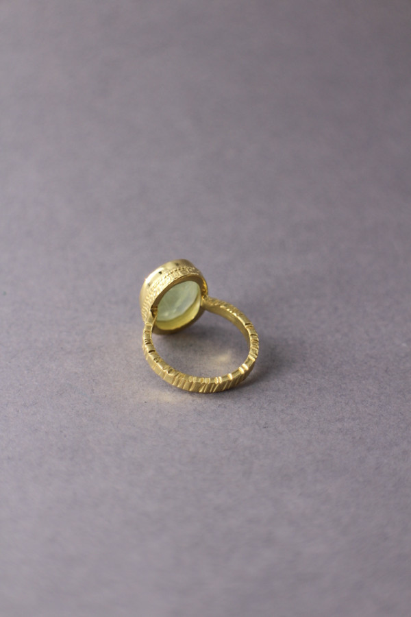 Gold Semi Precious Stone Ring