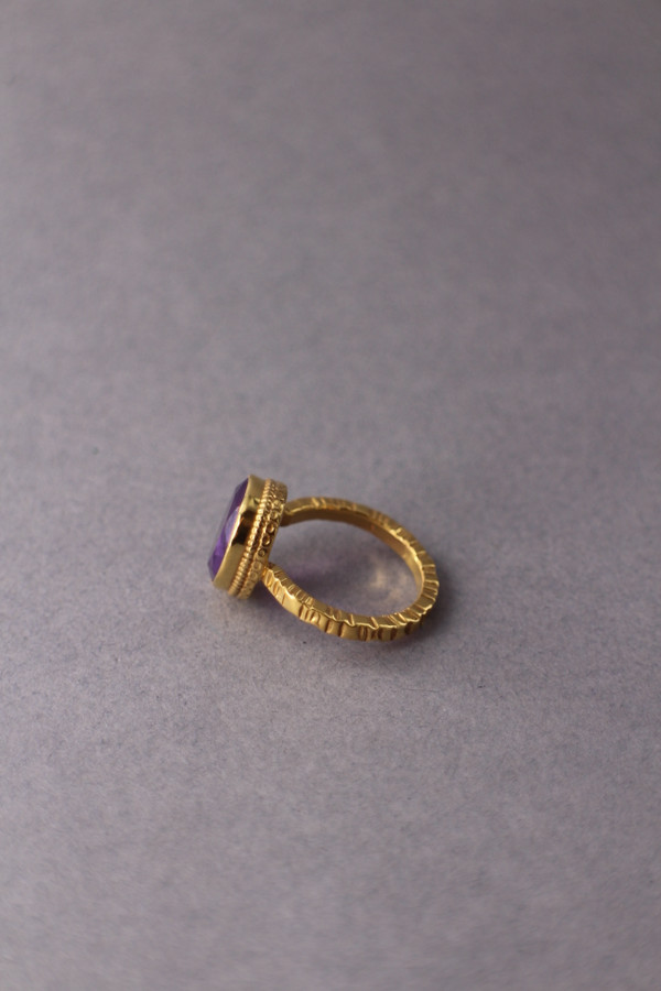 Gold Semi Precious Stone Ring