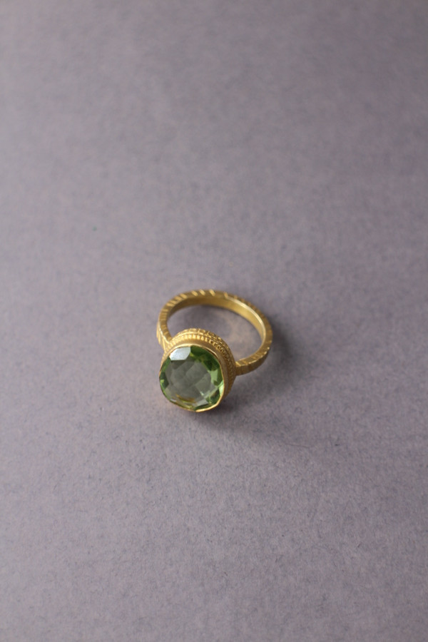 Gold Semi Precious Stone Ring