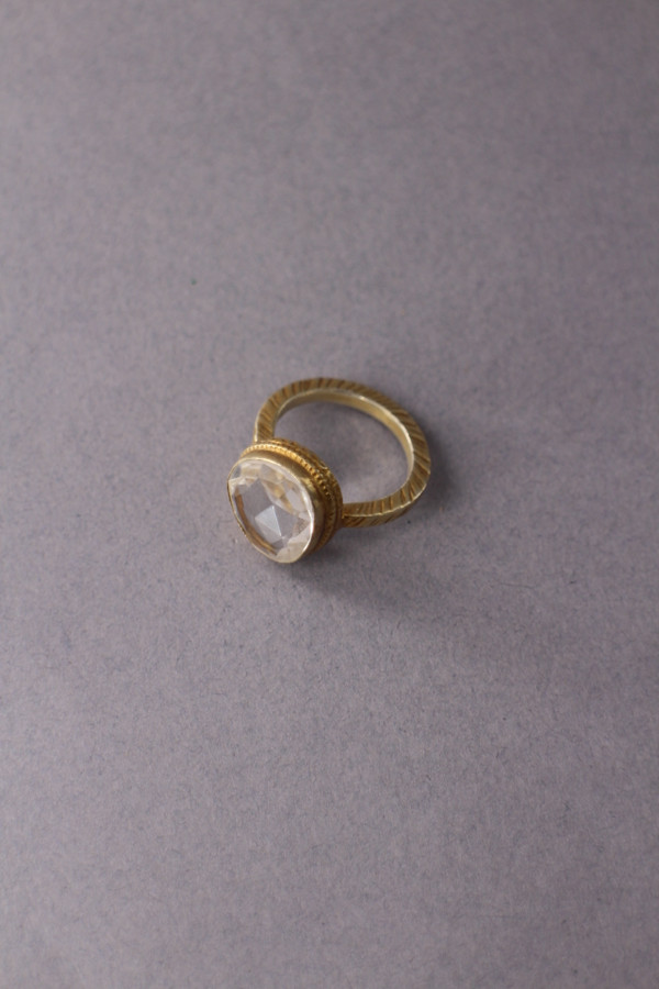 Gold Semi Precious Stone Ring
