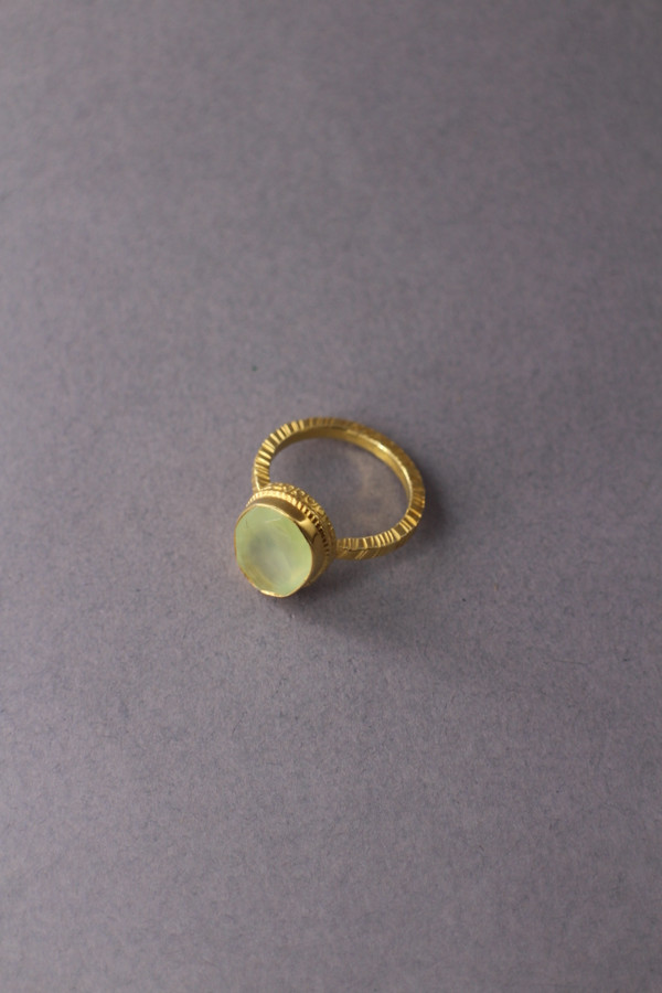 Gold Semi Precious Stone Ring