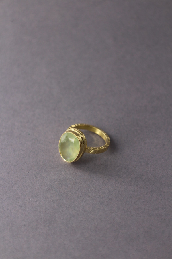 Gold Semi Precious Stone Ring