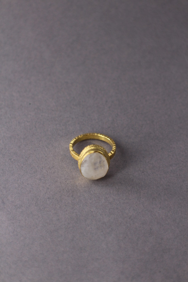 Gold Semi Precious Stone Ring