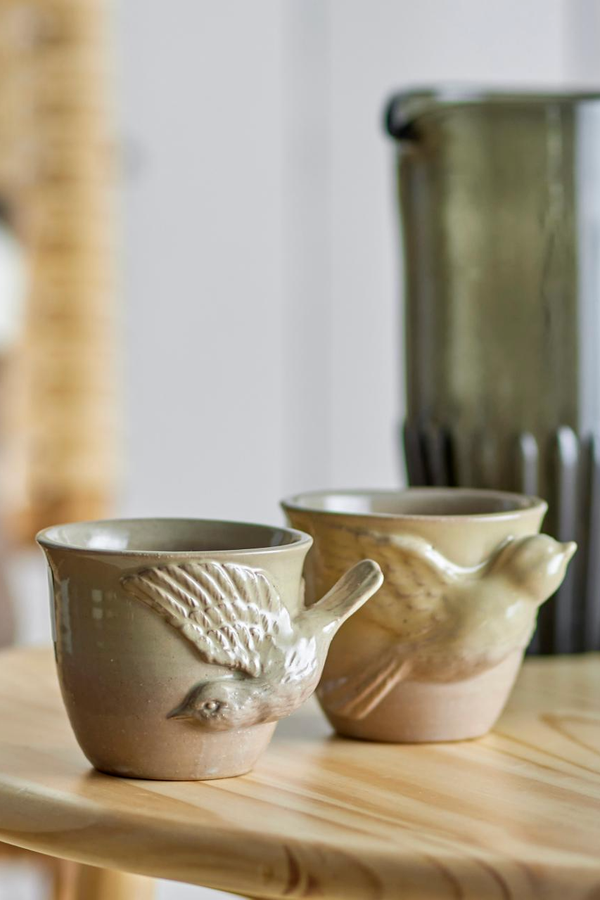 Stoneware Bird Mug