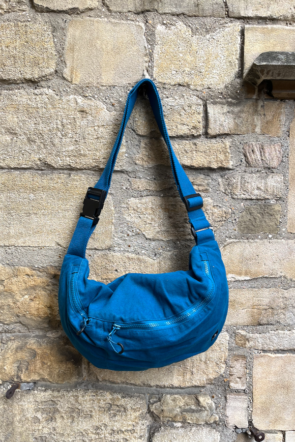 Cotton Sling Bag with Zips