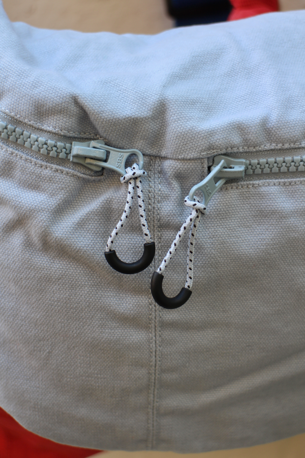 Cotton Sling Bag with Zips