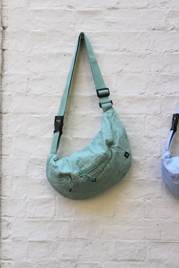 Cotton Sling Bag with Zips