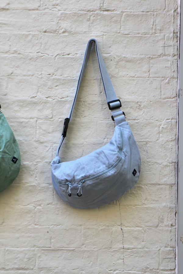 Cotton Sling Bag with Zips