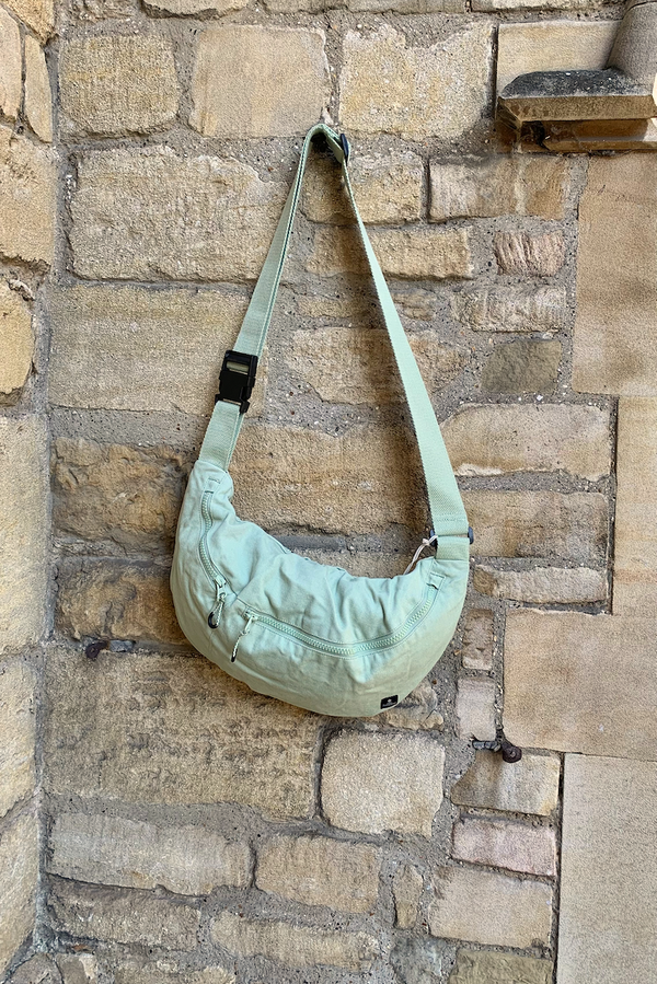 Cotton Sling Bag with Zips