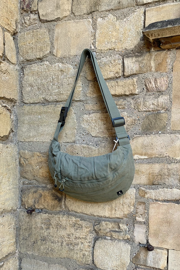 Cotton Sling Bag with Zips