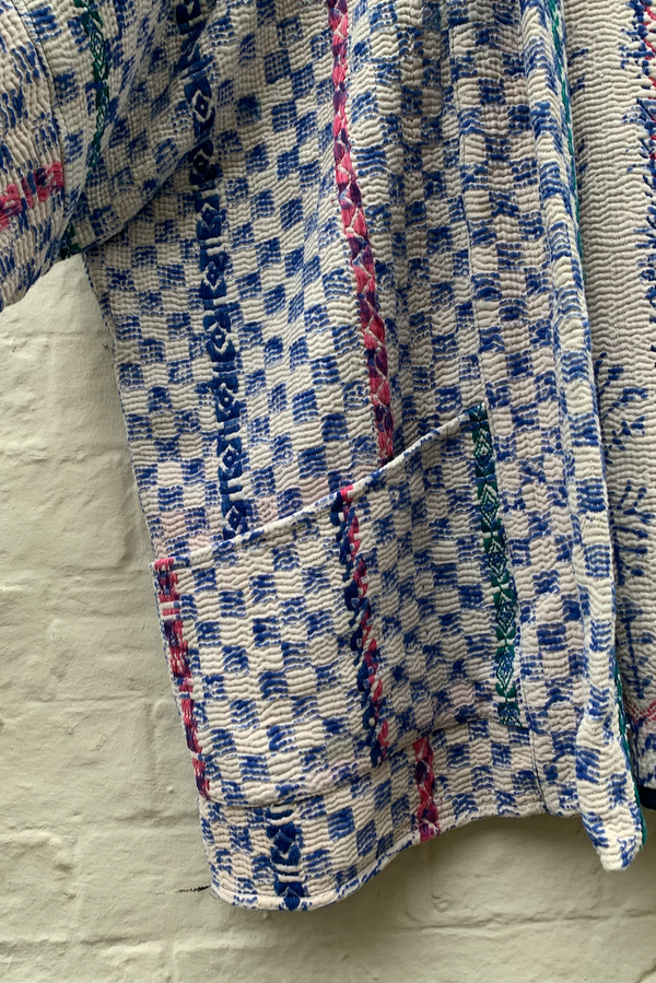 Sashiko Stitch Open Front Jacket - 7