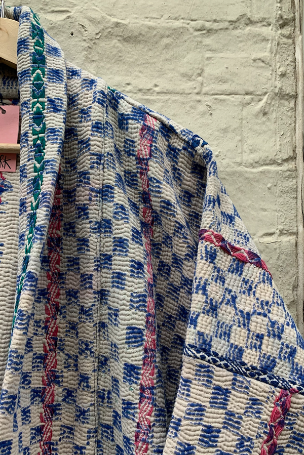 Sashiko Stitch Open Front Jacket - 7