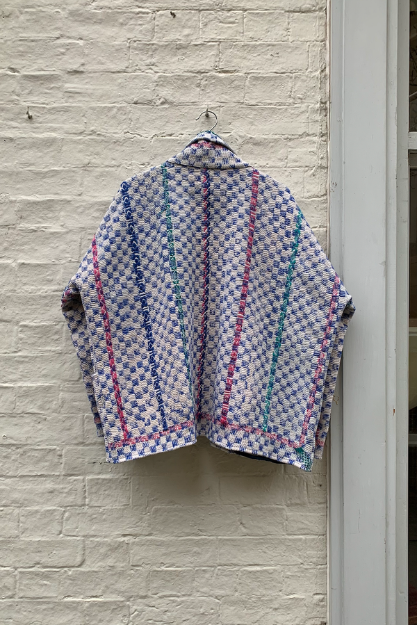 Sashiko Stitch Open Front Jacket - 7