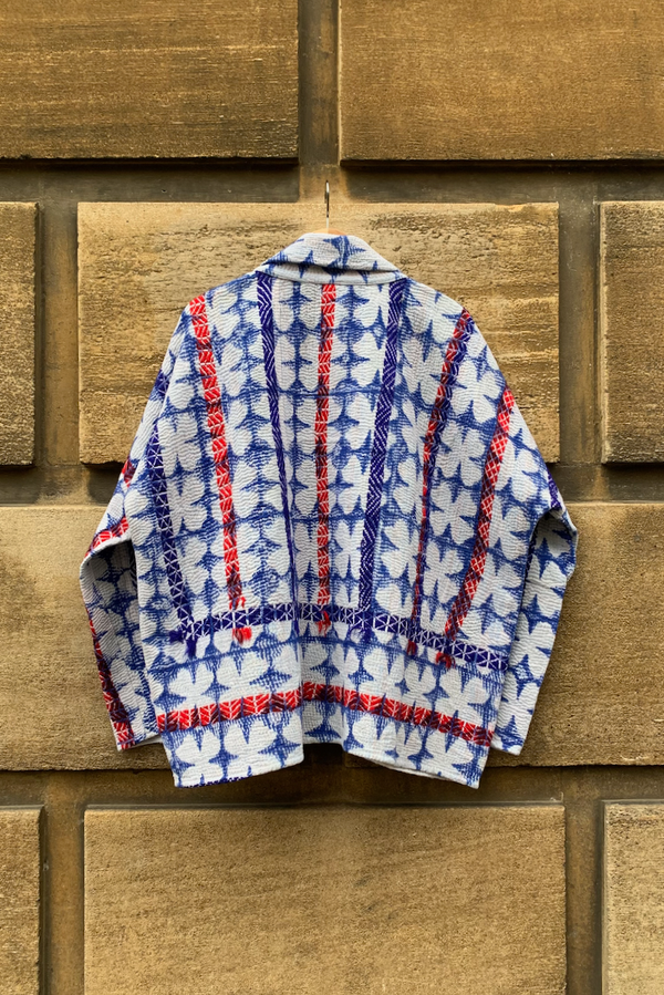 Sashiko Stitch Open Front Jacket - 1