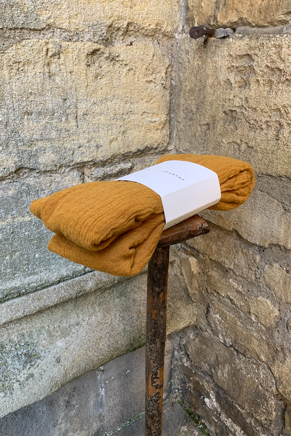 Pure Hemp Scarf - Mustard