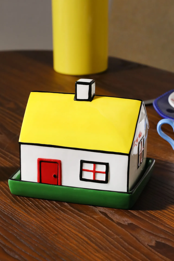 Ceramic House Butter Dish