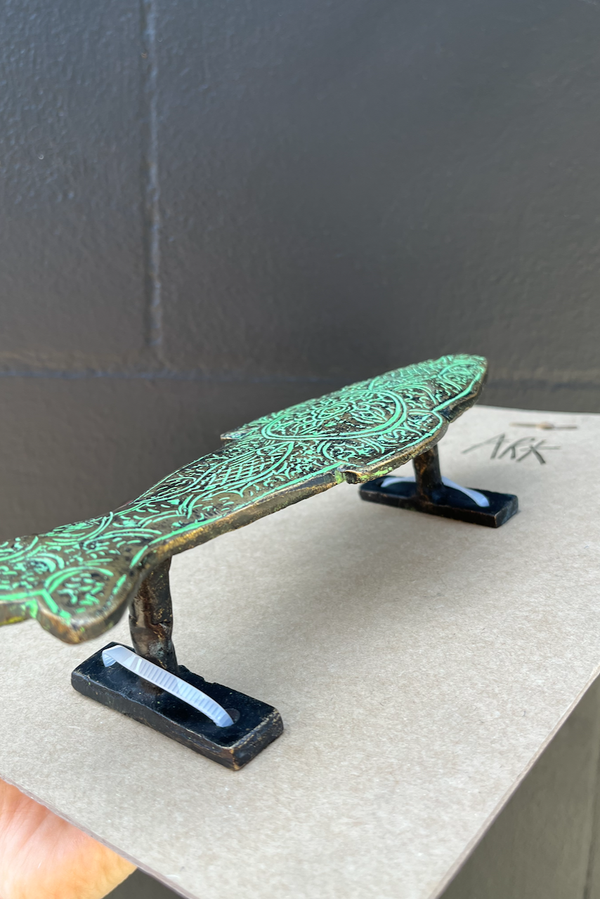 Ornate Brass Fish Handle