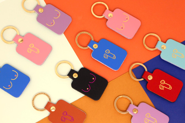 Leather Funny Bits Key Fob
