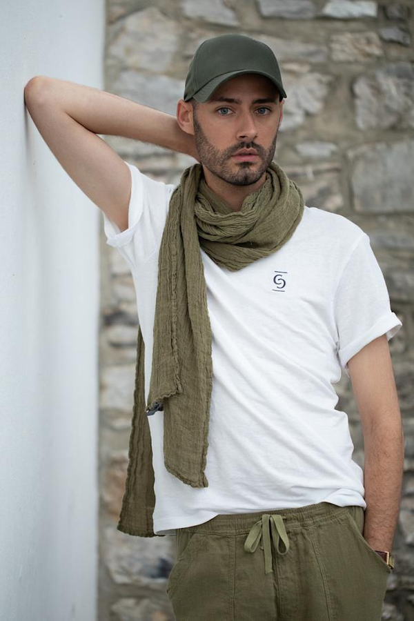 Pure Hemp Scarf - Khaki