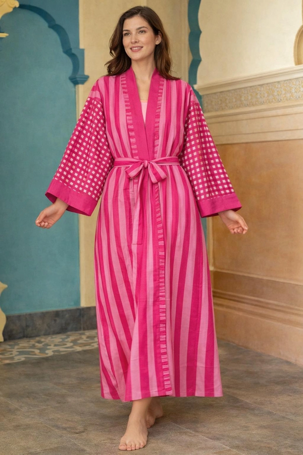 Cotton Kimono - Pink