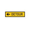 Detour Sign with Left OR Right Arrow- (1200mmx300mm) - Corflute