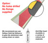 Aluminium Stair Nosing - Carborundum Super Anti Slip Insert - Black/Yellow OR Red/White - 75mmx10mm - Sold Per Metre