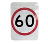 60km Speed Restriction Sign (450mm x 600mm) - Class 1 Reflective Aluminium
