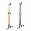 Ezyrail - End Stanchion w/ Base Fixing Plate - 11°-30° - Galvanised Or Yellow